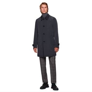 Hugo BOSS Dain4 Car Coat NWT! Black/Blue - sz. 42R
